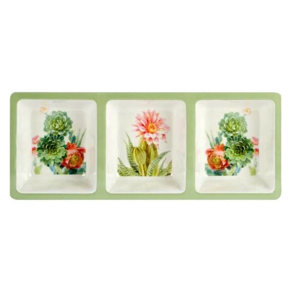 CERTIFIED INTERNATIONAL Desert Beauty Melamine Desert Relish Tray NEW - Picture 1 of 9